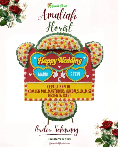 Karangan Papan Bunga Pernikahan di Koto Lalang